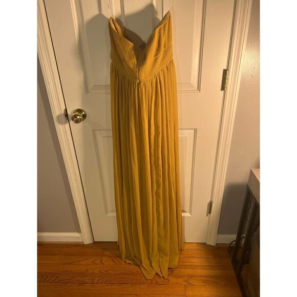 Aryn K Strapless Yellow Maxi Dress NWT Sz. L - Picture 7 of 7